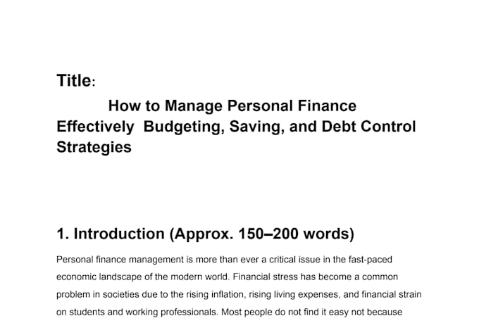 handle your finanacial writings in a professional way